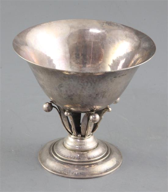 A 1920s/1930s Georg Jensen Danish sterling silver compote, no 17A, designed by Johan Rohde, 174 grams.